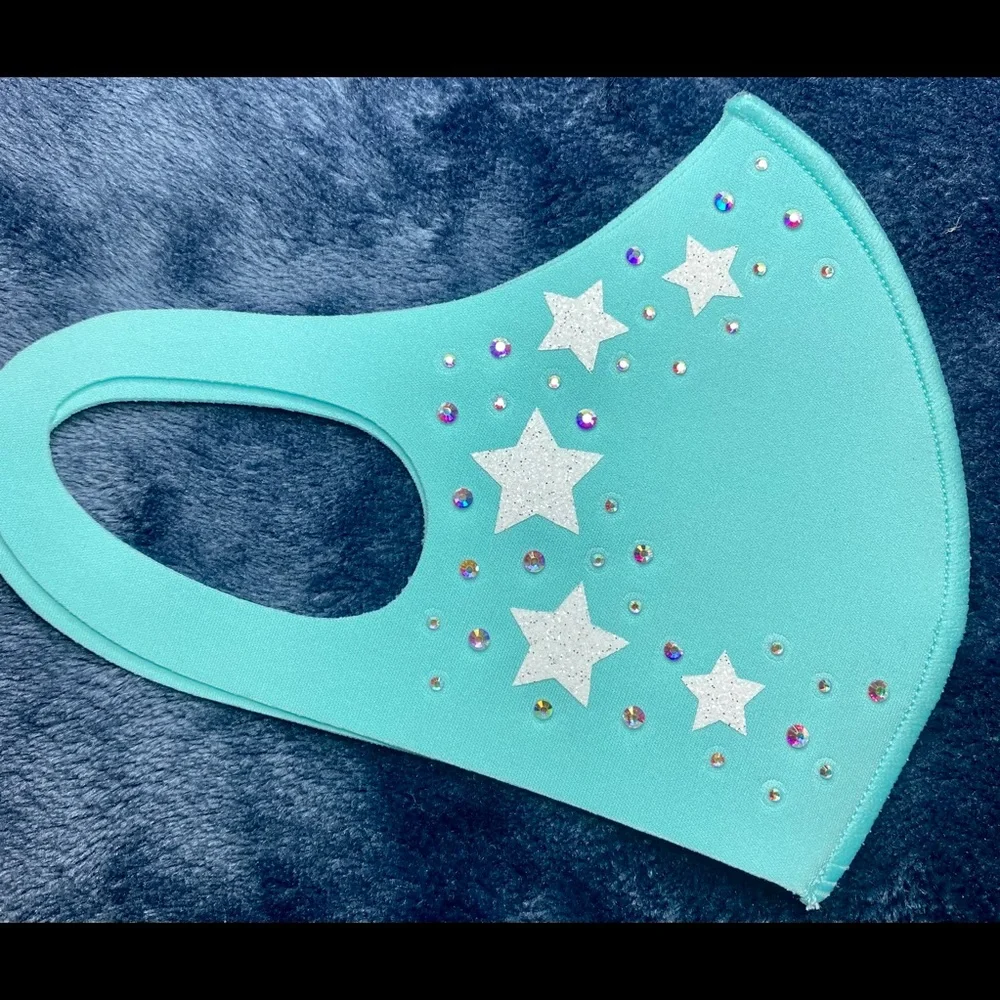 Hand made Rhinestone face mask